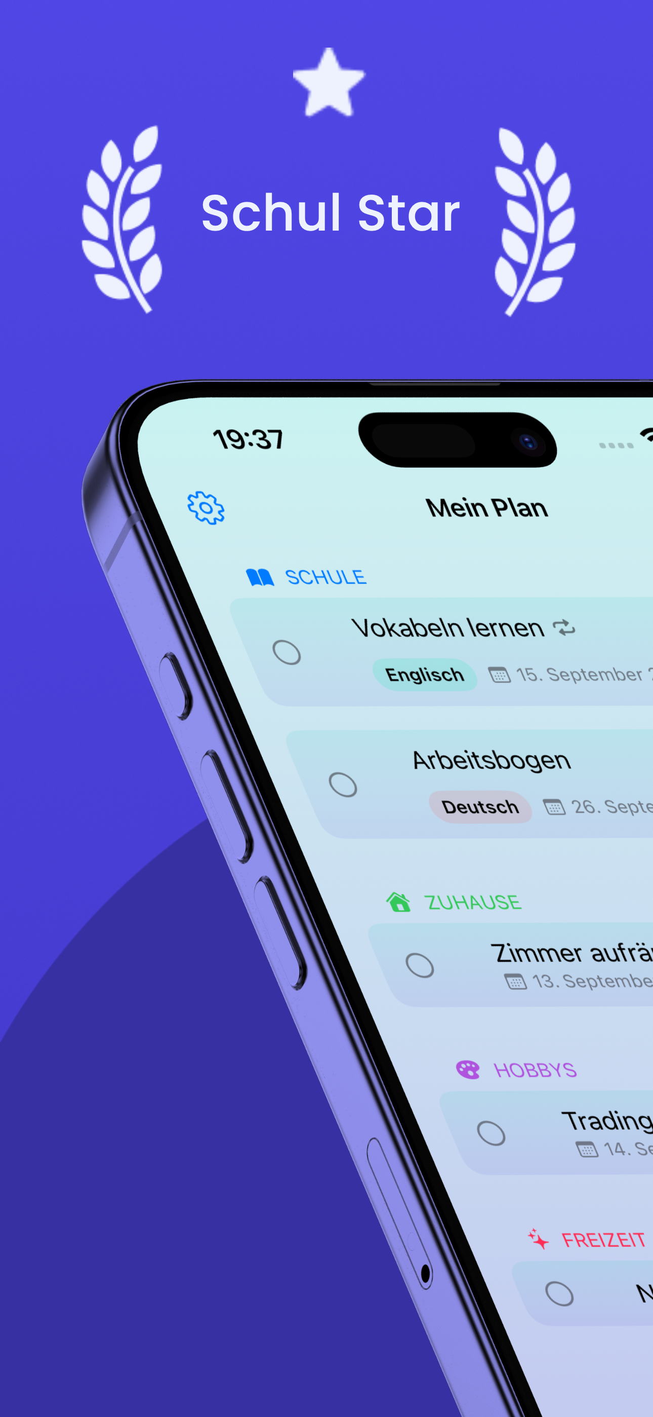 Übersicht Schul Star (iPhone)