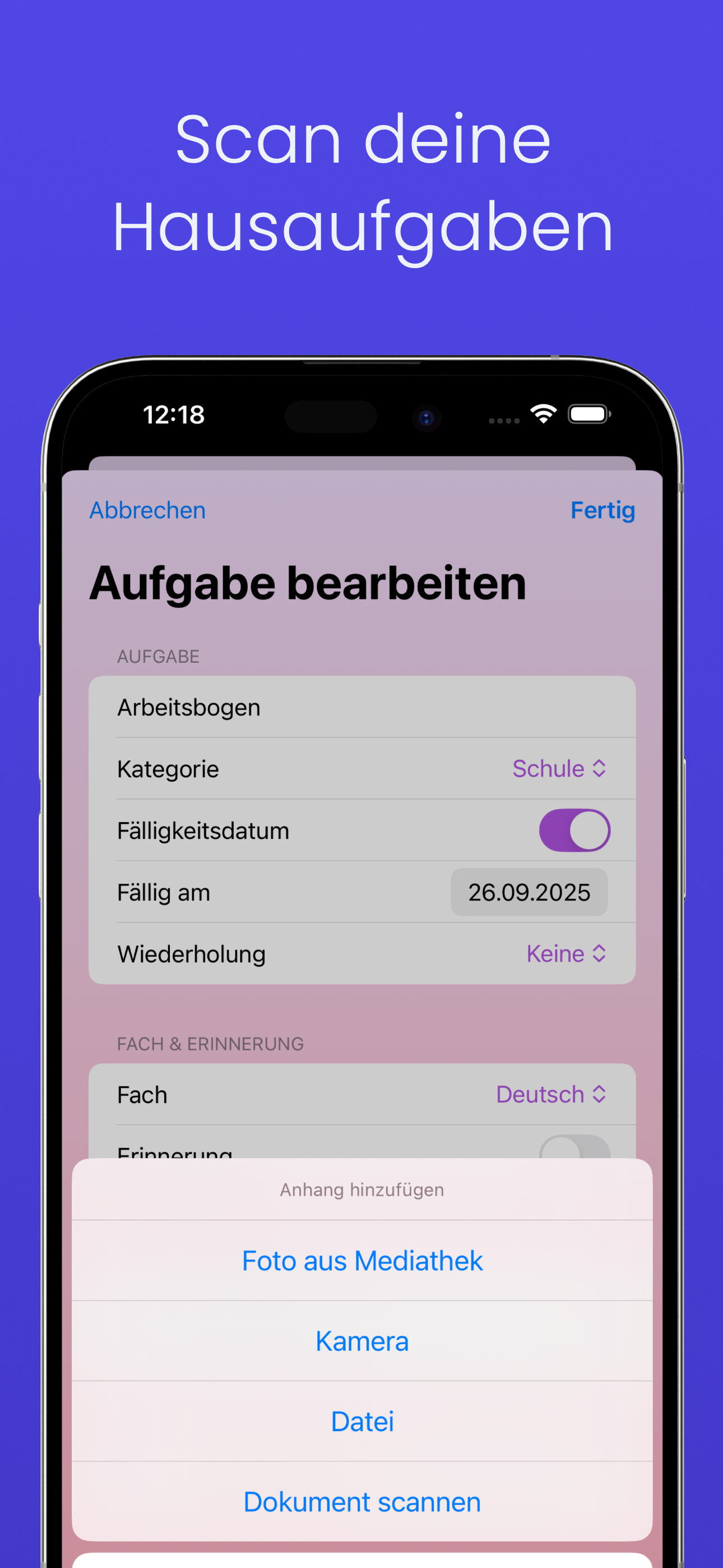 Dokumente scannen (iPhone)